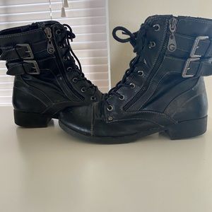 Guess Black combat boots